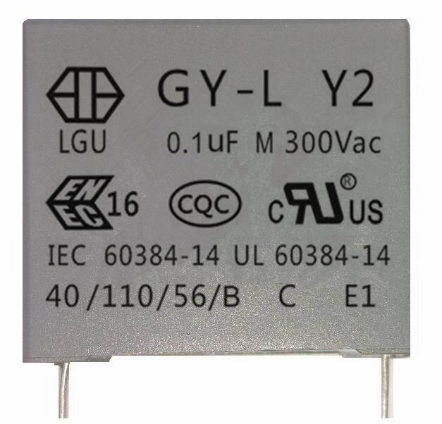 金屬化聚丙烯膜抗干擾電容器(Y2 300Vac)